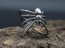 OCELOVÝ PRSTEN PAVOUK VINTAGE SPIDER  