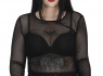 Dámský gothic TOP Black GROOVE ELEGY  