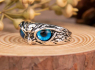 OCELOVÝ PRSTEN SOVA Blue eyes  