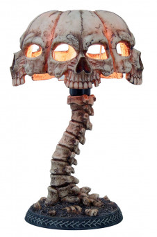 Lampa Páteř Spine table lamp with skull