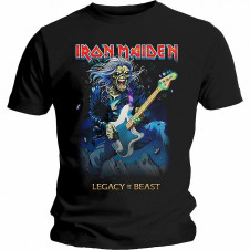 Pánské tričko Iron Maiden - Eddie on Bass Rock Off IMTEE73MB