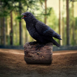 Soška Havran Ravens Cry (figurka se zvukem)  