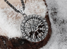 Přívěsek chirurgická ocel VIKING Triangle Valknut Compass  