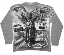 Motorkářské tričko dlouhý rukáv RIDE HARD FAN-LS30