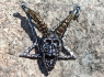 Přívěsek chirurgická ocel Baphomet Horned Skull Pentagram BRONZE  