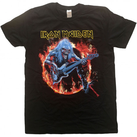 Pánské tričko Iron Maiden - Fear Live Flames Rock Off IMTEE07MB  