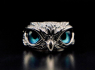 OCELOVÝ PRSTEN SOVA Blue eyes  