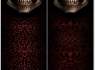 Multifunkční šátek/rouška nákrčník na motorku GOTH SKULL  
