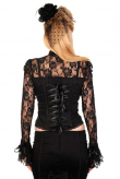Dámský gothic top Black Lace Corset BAN-EBN1004R  