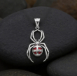 Přívěsek chirurgická ocel PAVOUK Gemstone Spider RED  
