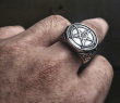 OCELOVÝ PRSTEN BAPHOMET Satan Ring  