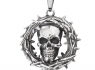 Přívěsek s lebkou chirurgická ocel Skull with thornes  