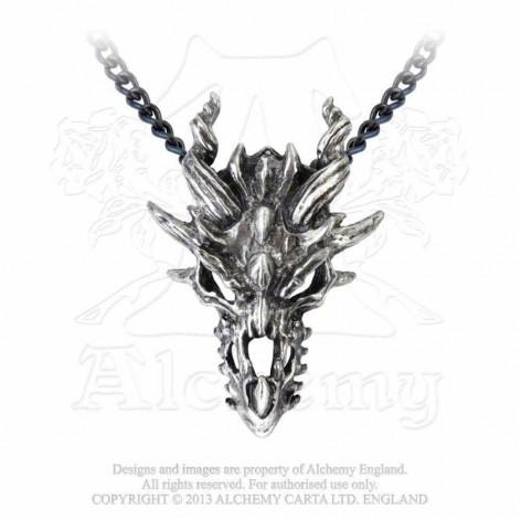 Přívěsek drak Alchemy Gothic - Dragon Skull  