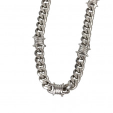 Řetízek chirurgická ocel Ostnatý drát Curb chain 60cm