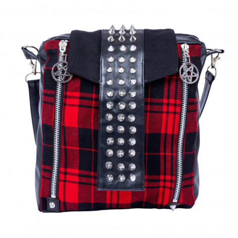 Kabelka BELLADONNA RED CHECK  