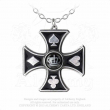 Přívěsek Alchemy Gothic - Sharp's Cross Ace of spades  