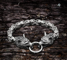 Náramek nerezová ocel CELTIC WOLF BEAST VIKING