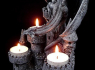 Svícen s drakem Black dragon Tea light holder  
